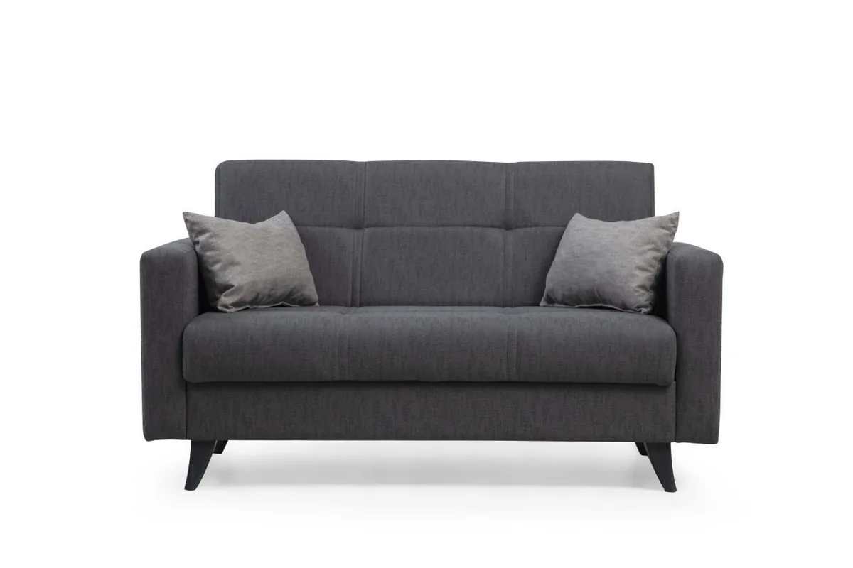 Canapea Extensibila 2 Locuri Salvador Nabulsi Gri Inchis 127x46cm - imagine 4