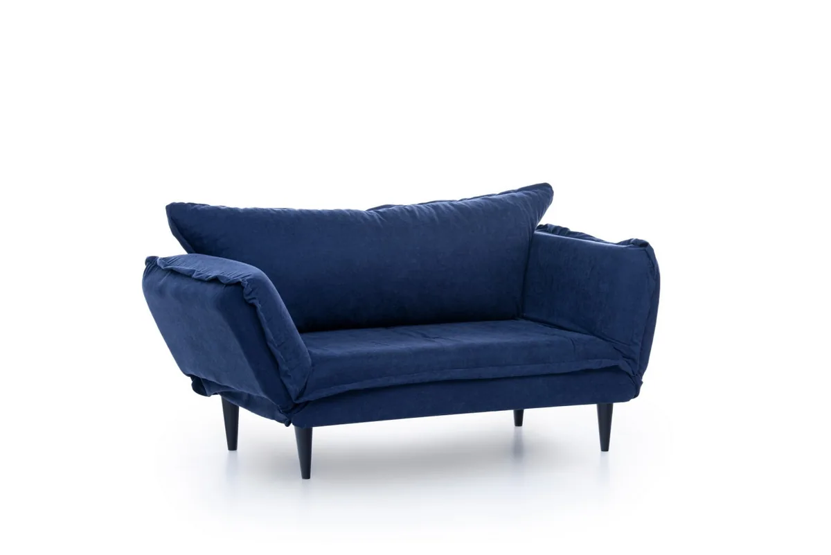 Canapea Extensibila 2 Locuri Salvador Rahim Albastru 150x80cm - imagine 9