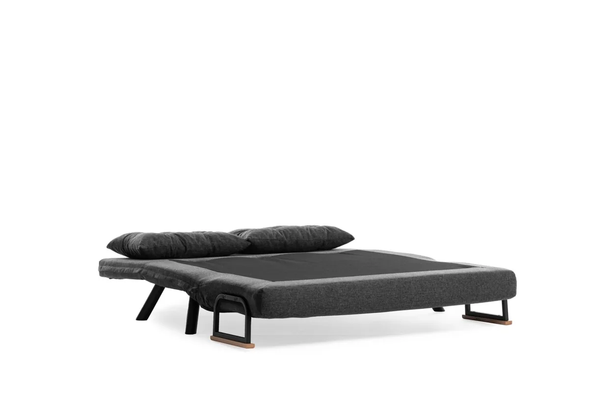 Canapea Extensibila 2 Locuri Salvador Sando Gri Inchis 175x133x41cm - imagine 10