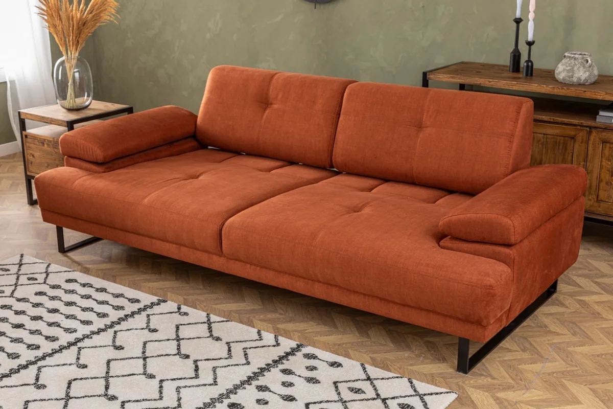 Canapea Extensibila 3 Locuri Asir Group Mustang Portocaliu - imagine 6