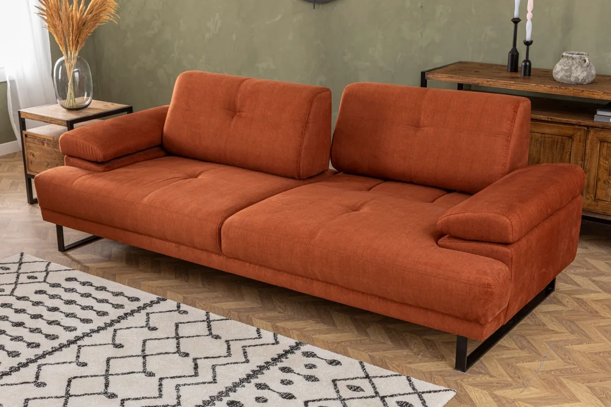 Canapea Extensibila 3 Locuri Asir Group Mustang Portocaliu - imagine 7