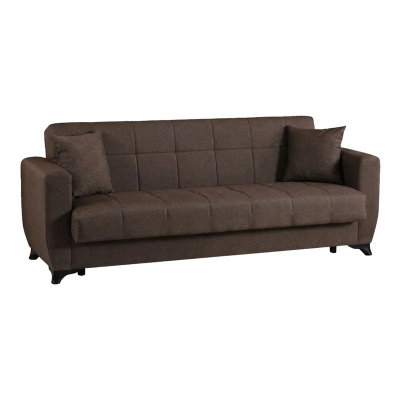 Canapea Extensibila 3 Locuri Pako Modesto cu Spaces de Depozitare Maro - imagine 2