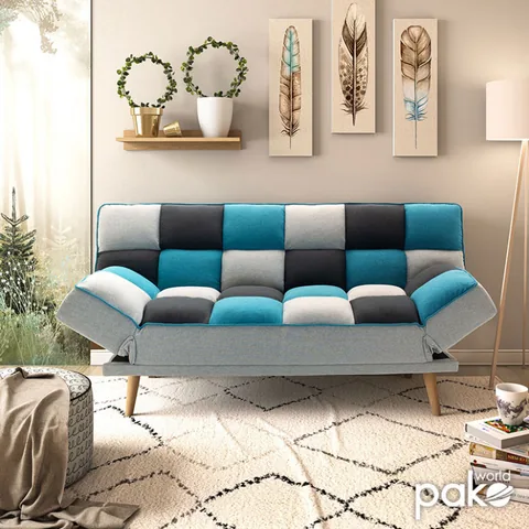 Canapea Extensibila 3 Locuri Pako World Andy Multicolor - imagine 3