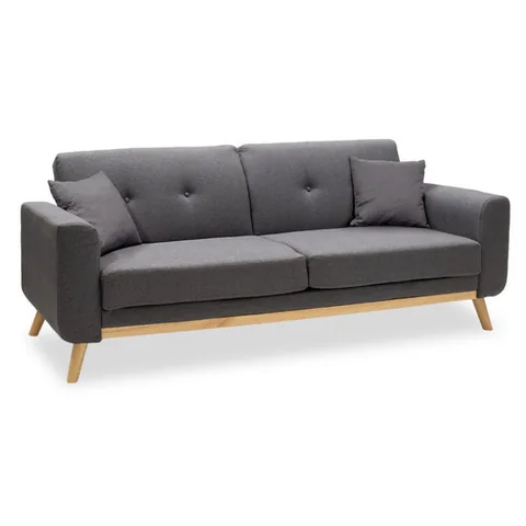 Canapea Extensibila 3 Locuri Pako World Carmelo Gri 214x80x86cm