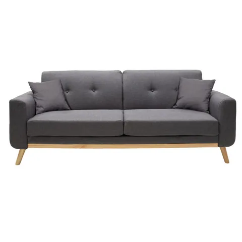 Canapea Extensibila 3 Locuri Pako World Carmelo Gri 214x80x86cm - imagine 3