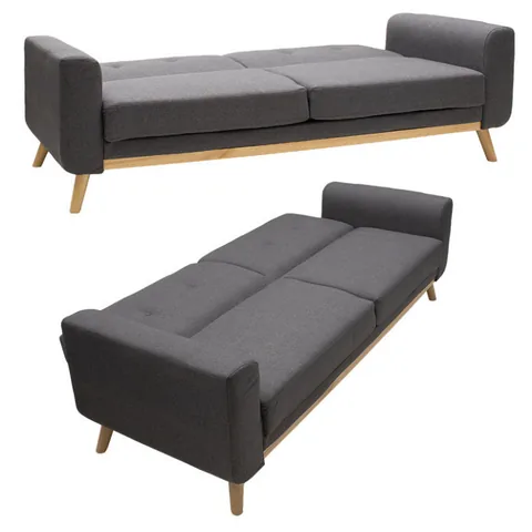 Canapea Extensibila 3 Locuri Pako World Carmelo Gri 214x80x86cm - imagine 4