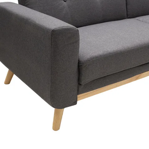 Canapea Extensibila 3 Locuri Pako World Carmelo Gri 214x80x86cm - imagine 6