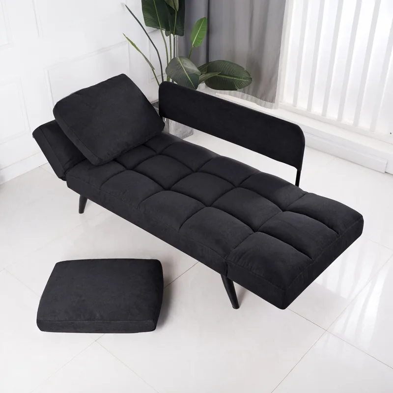 Canapea Extensibila 3 Locuri Pako World Jackie Antracit-Negru - imagine 2