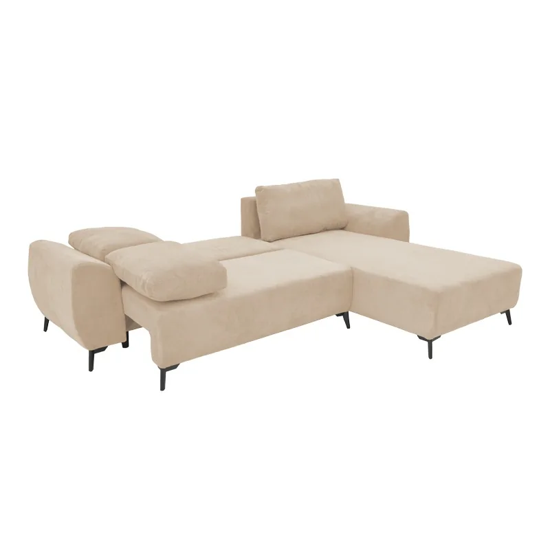 Canapea Extensibila 3 Locuri Pako World Textil Bej 286x204x93cm - imagine 2