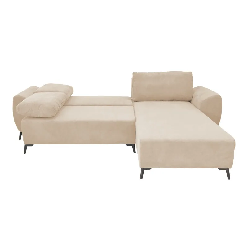 Canapea Extensibila 3 Locuri Pako World Textil Bej 286x204x93cm - imagine 3