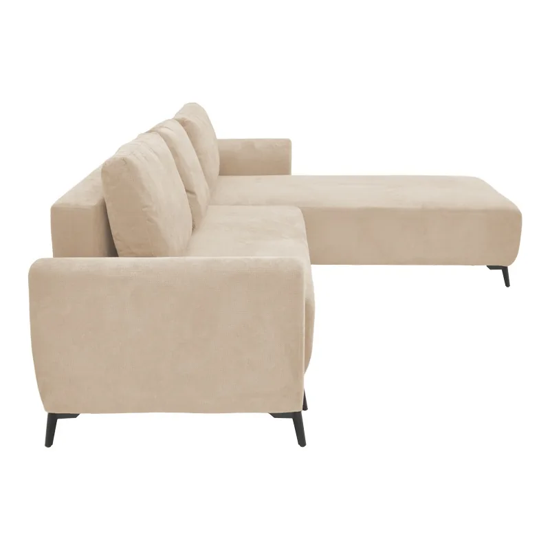 Canapea Extensibila 3 Locuri Pako World Textil Bej 286x204x93cm - imagine 4