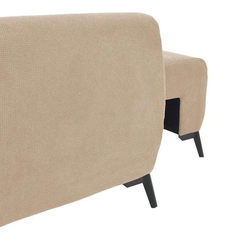 Canapea Extensibila 3 Locuri Pako World Textil Bej 286x204x93cm - imagine 8