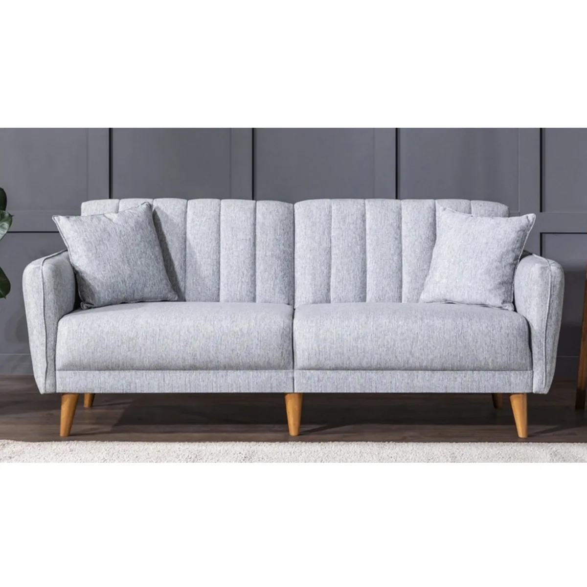 Canapea Extensibila 3 Locuri Salvador Aqua Gri 210x85x82cm