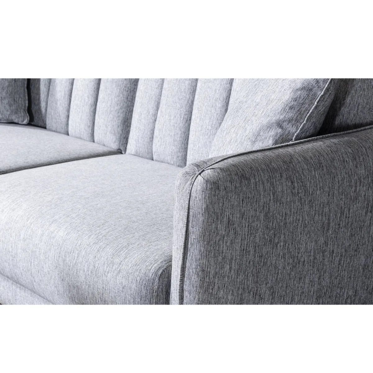 Canapea Extensibila 3 Locuri Salvador Aqua Gri 210x85x82cm - imagine 4