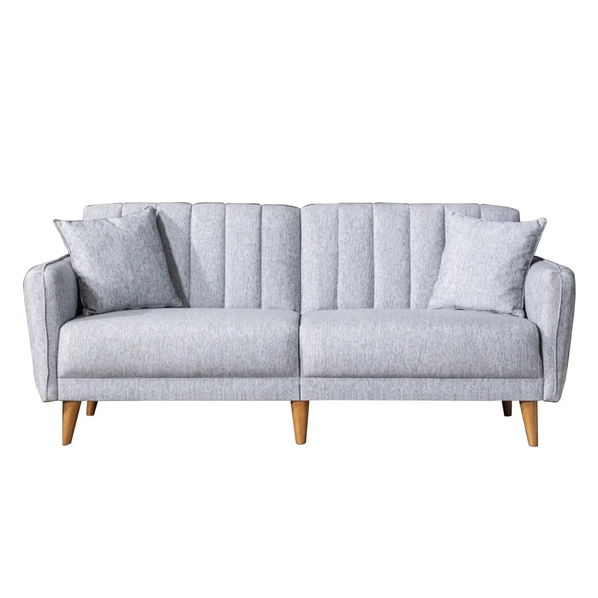 Canapea Extensibila 3 Locuri Salvador Aqua Gri 210x85x82cm - imagine 5