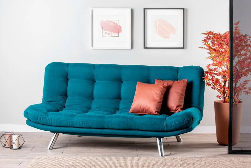 Canapea Extensibila 3 Locuri Salvador Misa Sofabed Verde