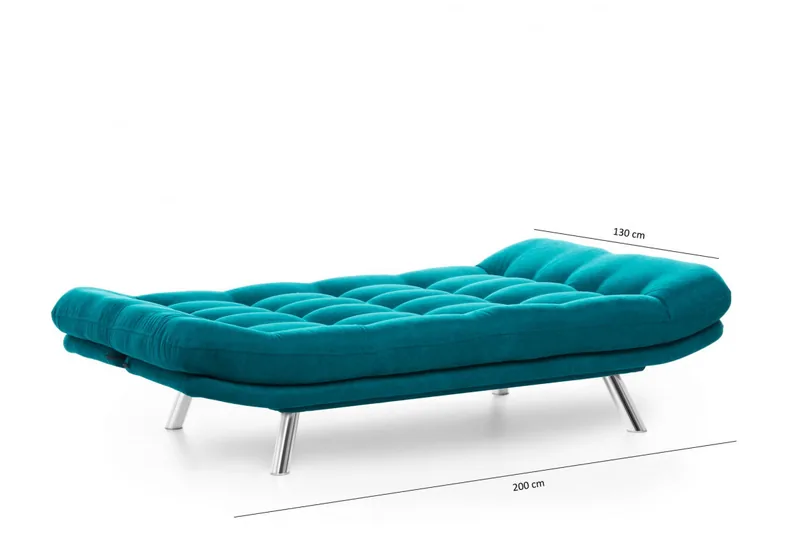 Canapea Extensibila 3 Locuri Salvador Misa Sofabed Verde - imagine 2