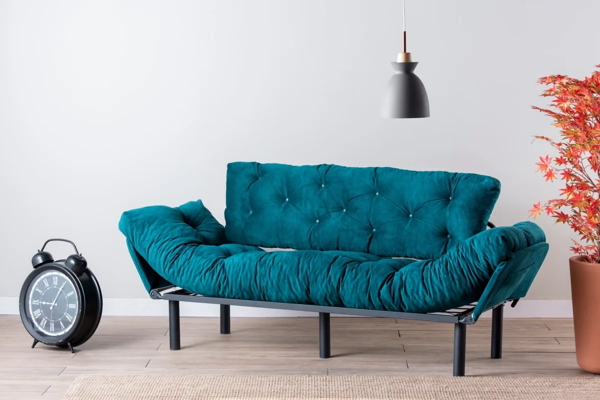 Canapea Extensibila 3 Locuri Salvador Nitta Verde Inchis 225x70cm