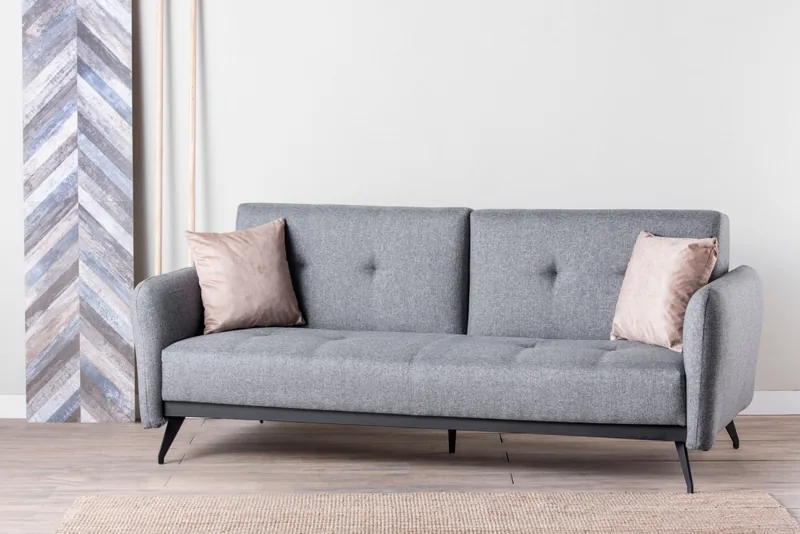 Canapea Extensibila 3 Locuri Salvador Ron Sofabed Gri
