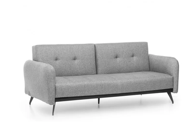 Canapea Extensibila 3 Locuri Salvador Ron Sofabed Gri - imagine 8
