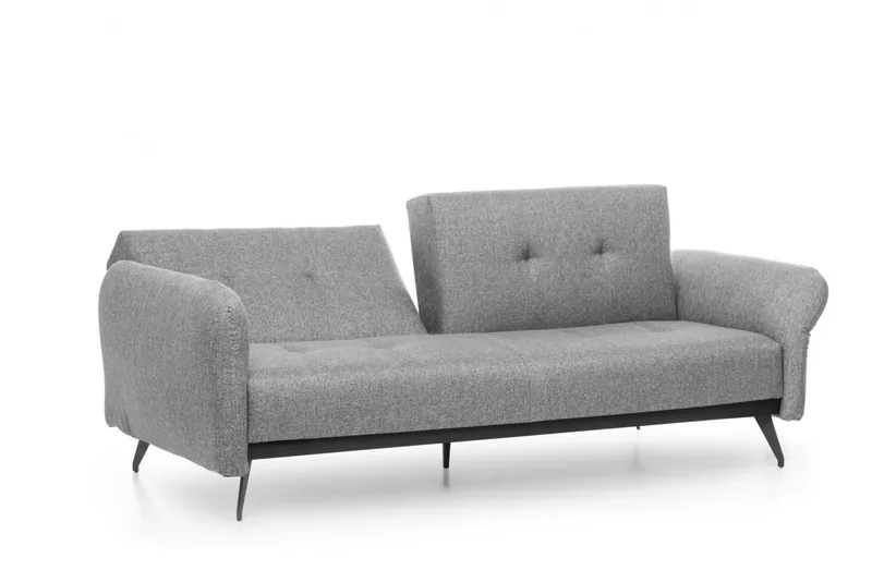 Canapea Extensibila 3 Locuri Salvador Ron Sofabed Gri - imagine 10