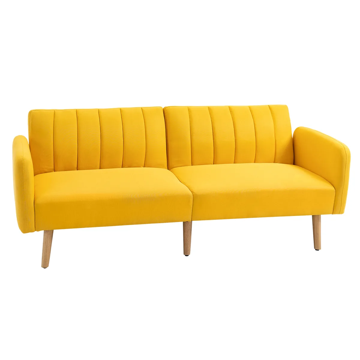 Canapea Extensibila Homcom 2 Locuri 173x75x73cm Galben