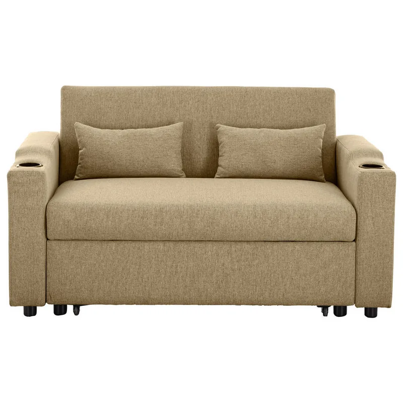 Canapea Extensibila Livetastic Textil Kaki 2 Locuri