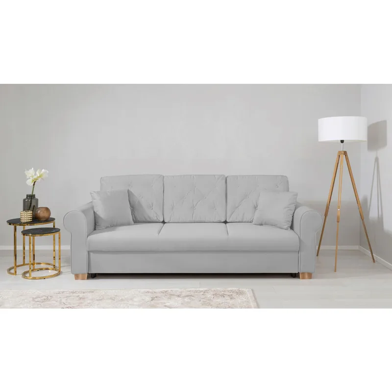 Canapea Extensibila Mid.You 3 Locuri Textil Gri Deschis