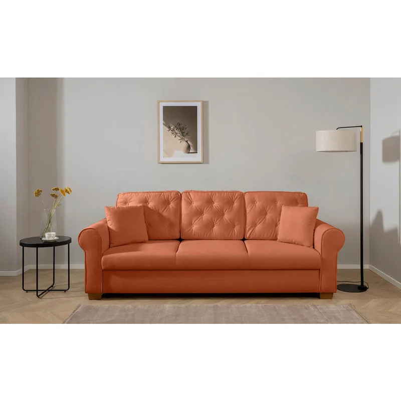 Canapea Extensibila Mid.You 3 Locuri Textil Ruginiu 240cm
