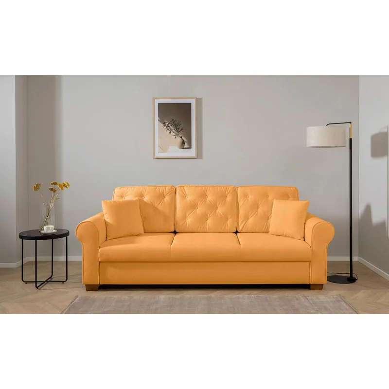 Canapea Extensibila MID.YOU Textil Galben