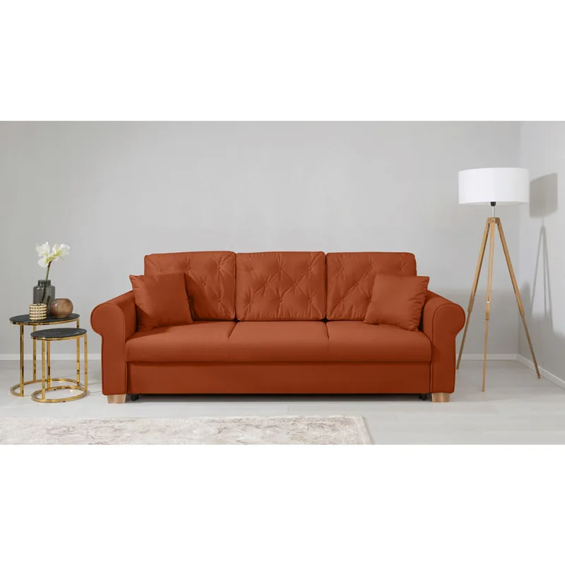 Canapea Extensibila Mid.You Textil Teracota 3 Locuri