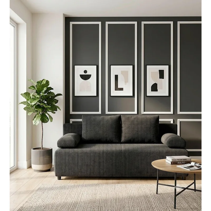 Canapea Extensibila P & B Textil Gri Inchis xxxlutz.ro_001574008303