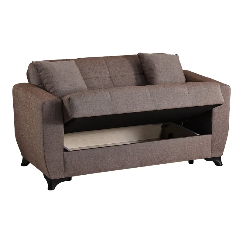Canapea Extensibila Pako Modesto 2 Locuri Maro 153x84x86cm - imagine 3