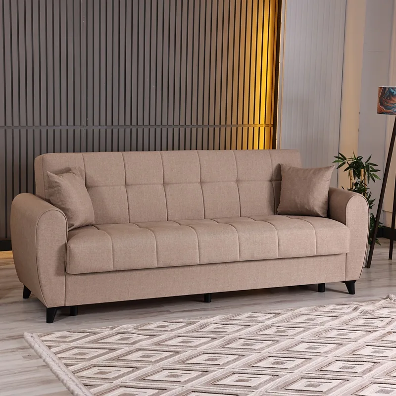 Canapea Extensibila Pako World Lincoln 3 Locuri Bej 226x84x93cm
