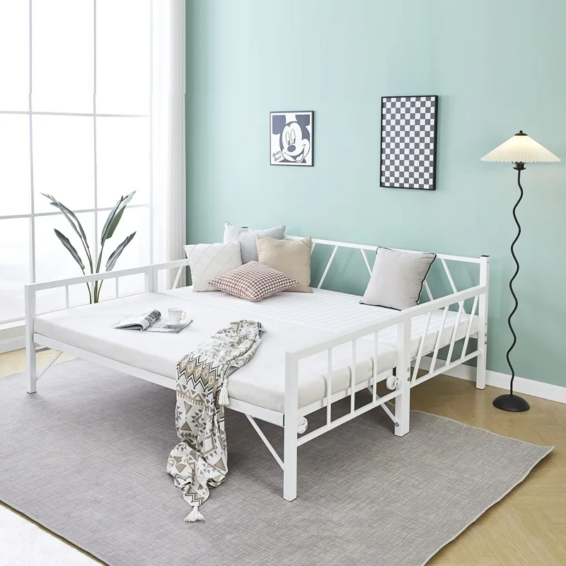 Canapea Extensibila Pako World Remmie Alb 94x198x81 cm - imagine 2