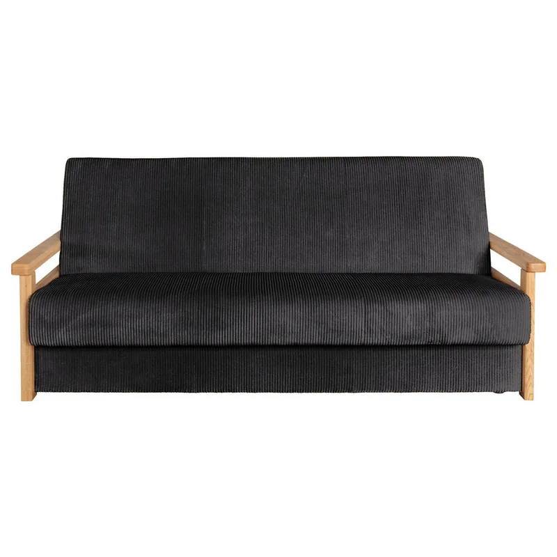 Canapea Extensibila P&B Textil Negru 2 Locuri