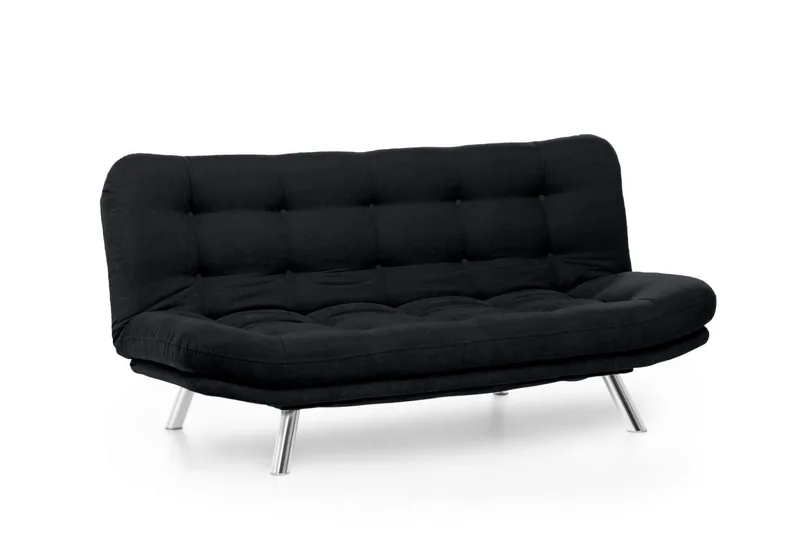 Canapea Extensibila Salvador Misa 3 Locuri Negru - imagine 2