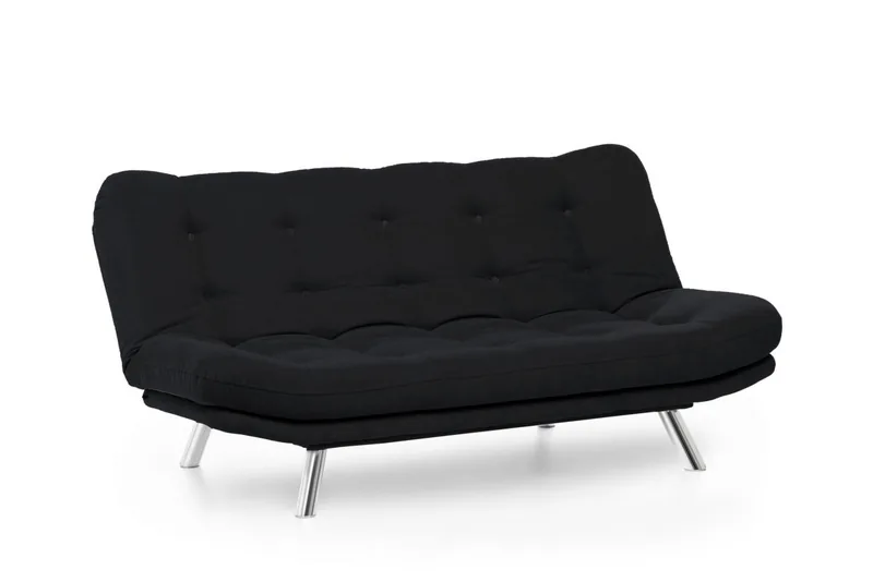 Canapea Extensibila Salvador Misa 3 Locuri Negru - imagine 3
