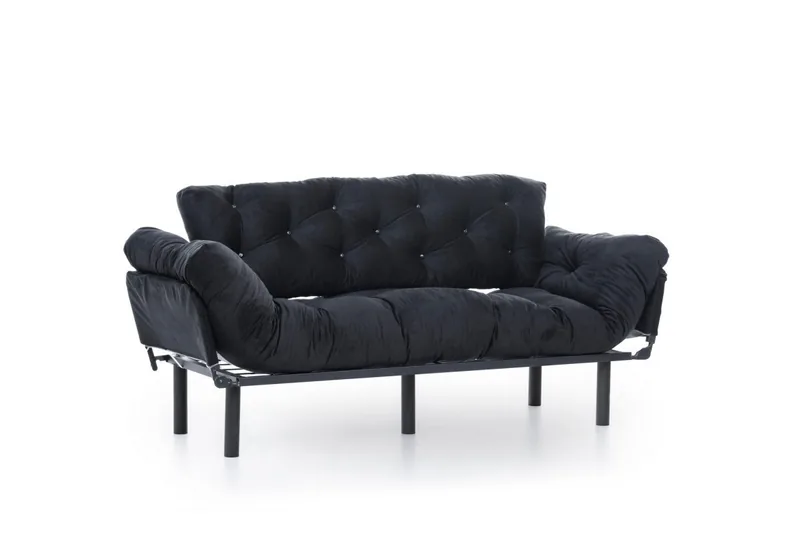 Canapea Extensibila Salvador Nitta 3 Locuri Negru - imagine 4