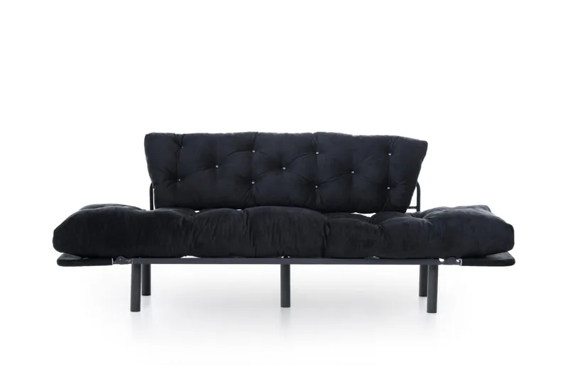 Canapea Extensibila Salvador Nitta 3 Locuri Negru - imagine 5