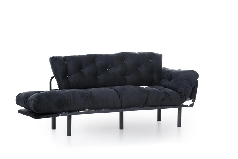 Canapea Extensibila Salvador Nitta 3 Locuri Negru - imagine 6