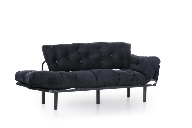 Canapea Extensibila Salvador Nitta 3 Locuri Negru - imagine 7