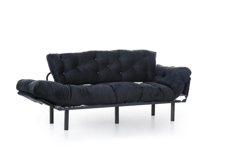 Canapea Extensibila Salvador Nitta 3 Locuri Negru - imagine 8