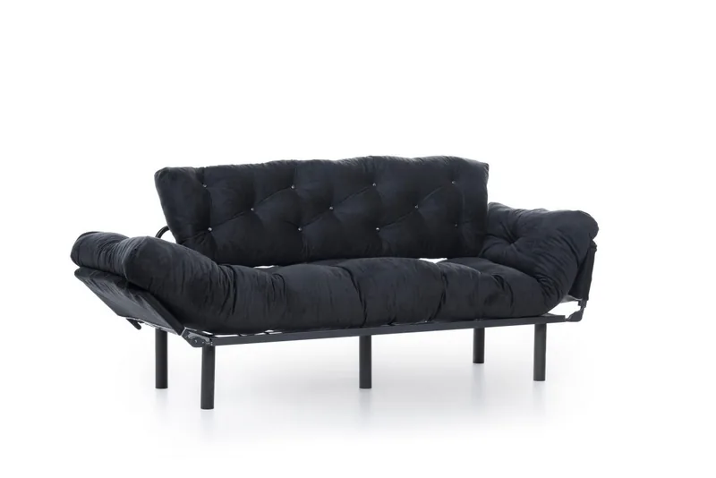 Canapea Extensibila Salvador Nitta 3 Locuri Negru - imagine 9