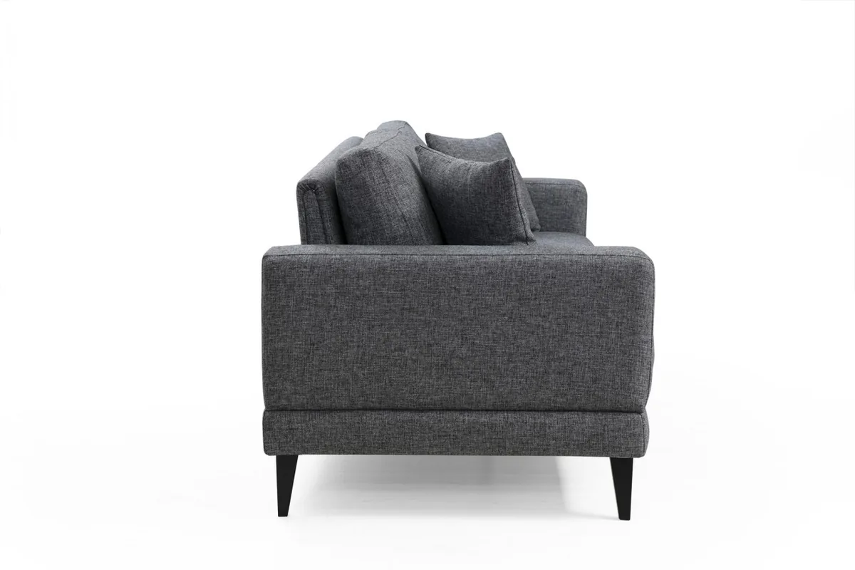 Canapea Extensibila Salvador Nordic 3 Locuri Gri Inchis 210x90x85cm - imagine 9