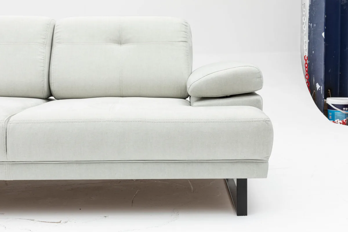 Canapea Extensibila Salvador Yusef 2 Locuri Gri 202x85cm - imagine 3