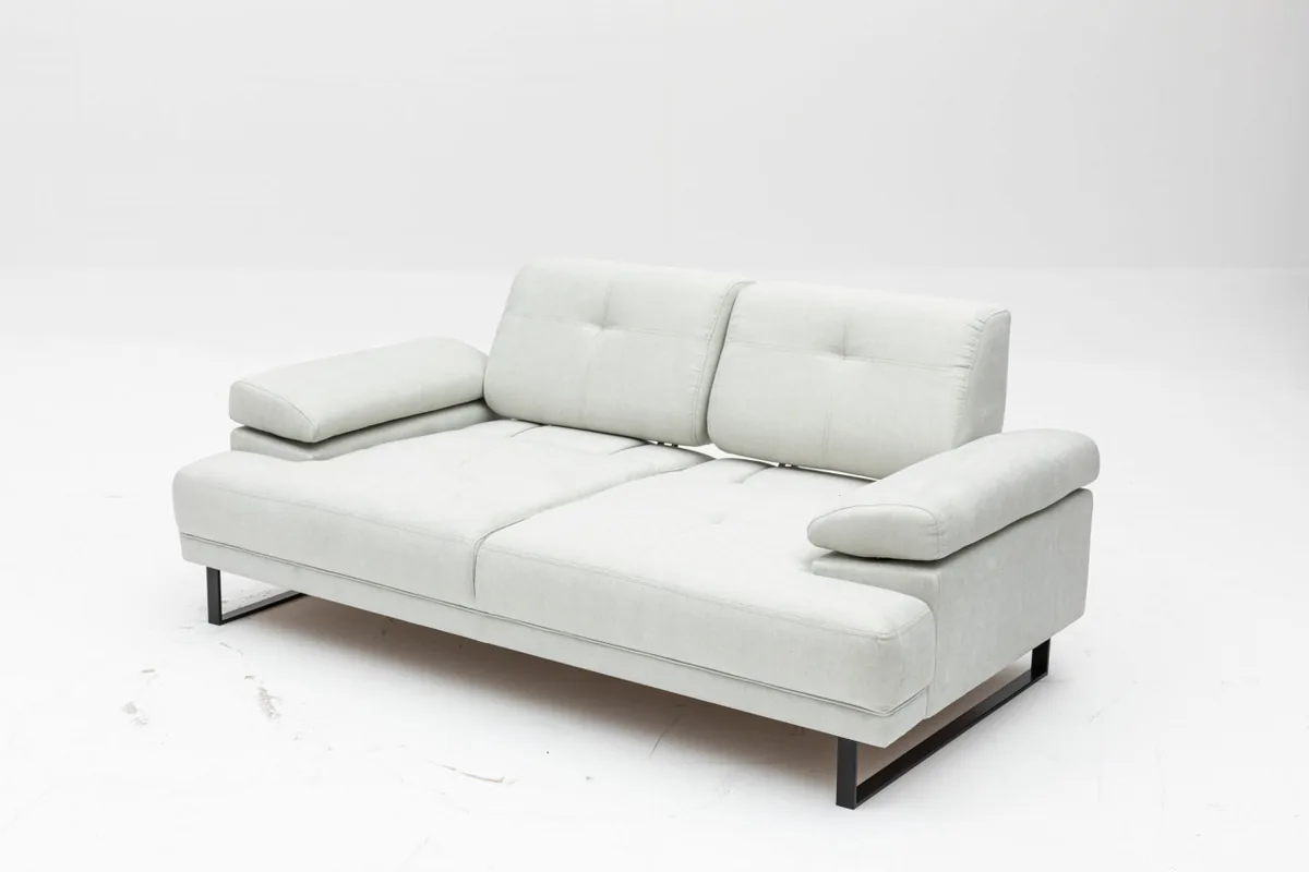 Canapea Extensibila Salvador Yusef 2 Locuri Gri 202x85cm - imagine 6