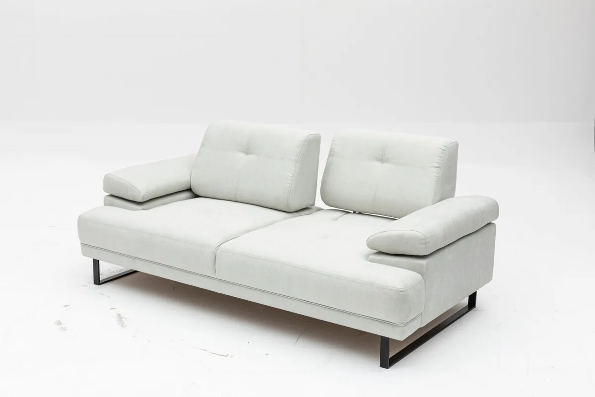 Canapea Extensibila Salvador Yusef 2 Locuri Gri 202x85cm - imagine 8