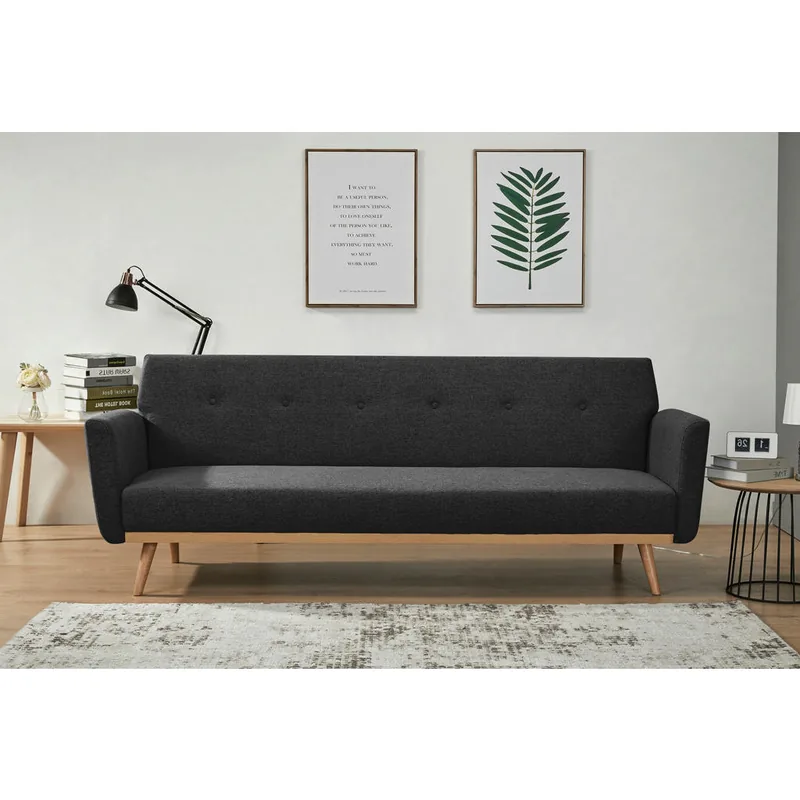 Canapea Extensibila Textil Livetastic Negru