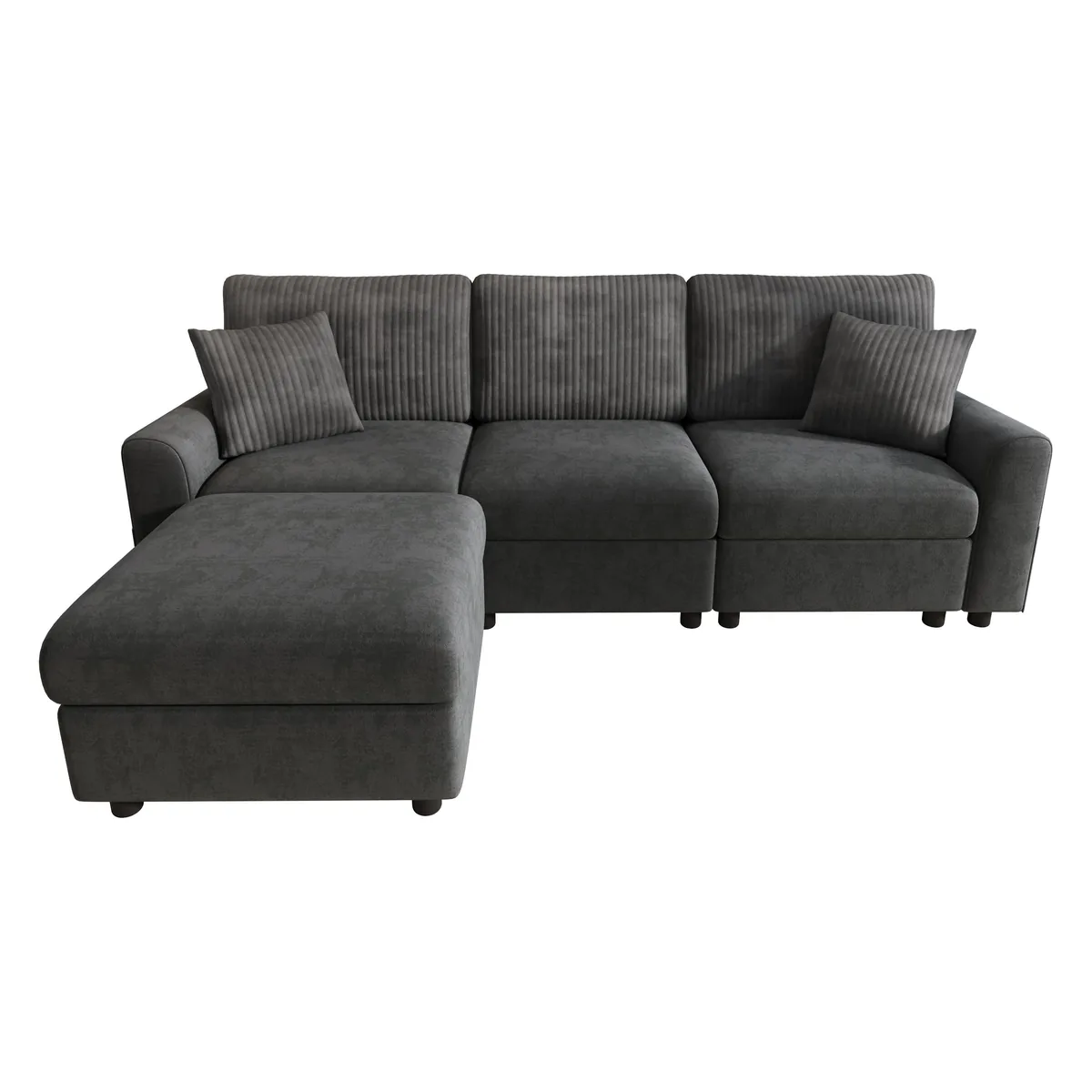 Canapea Moderna cu Taburet RN Store Negru